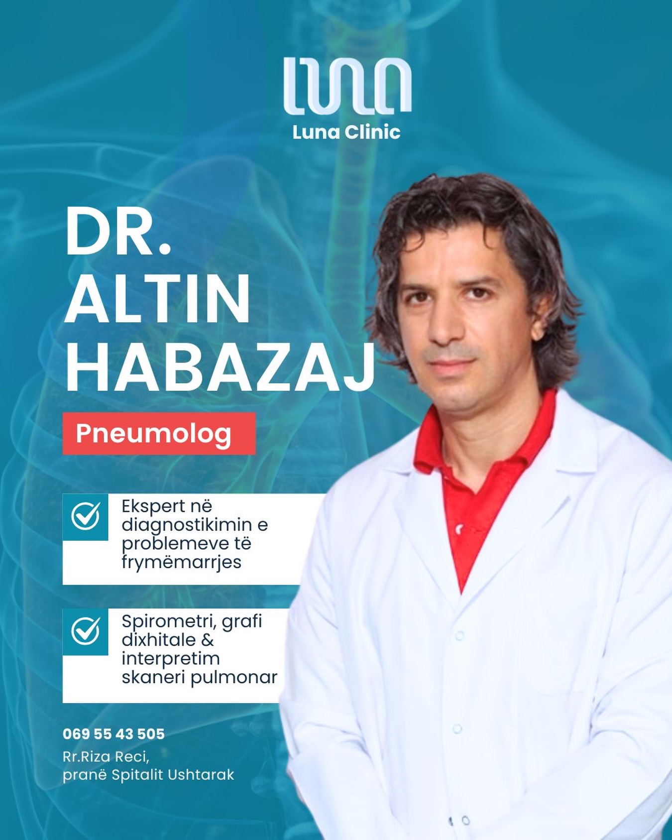 Dr. Altin Habazaj, Pneumolog.
